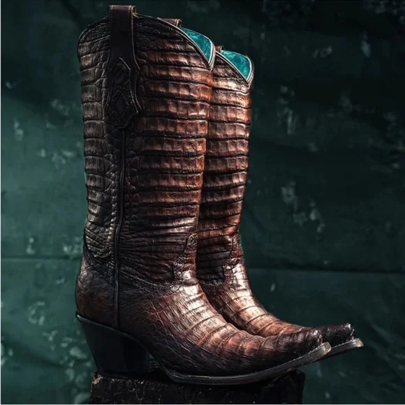 Corral Genuine Caiman Leather Boots C3997 MSRP: $1040 Size:7 NEW with tags & box - Picture 4 of 11